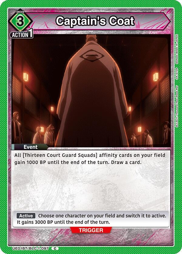 Image for Captain's Coat (UE01BT/BLC-1-097) (UE01BT: BLEACH: Thousand-Year Blood War) (UE01BT) - Union Arena