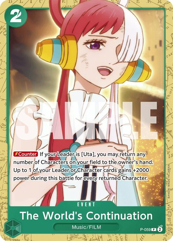 Image for The World's Continuation (P-059) (Starter Deck 16: GREEN Uta) (ST-16) - One Piece Card Game