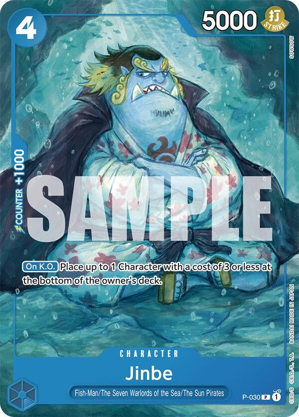 Image for Jinbe (P-030) (Starter Deck 17: BLUE Donquixote Doflamingo) (ST-17) - One Piece Card Game