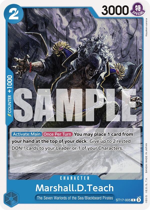 Image for Marshall.D.Teach (ST17-005) (Starter Deck 17: BLUE Donquixote Doflamingo) (ST-17) - One Piece Card Game
