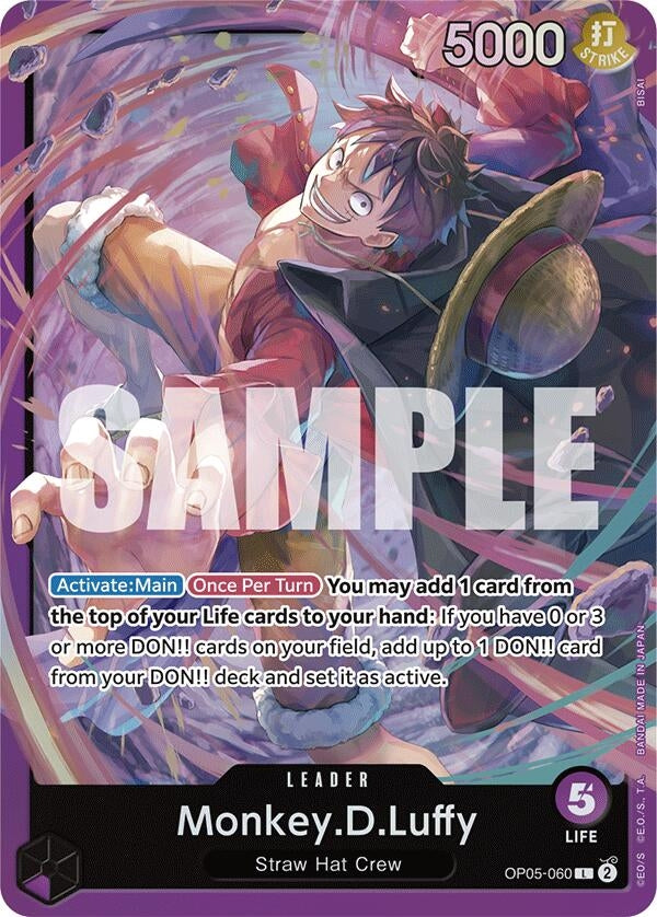 Image for Monkey.D.Luffy (OP05-060) (OP05-060) (Starter Deck 18: PURPLE Monkey.D.Luffy) (ST-18) - One Piece Card Game