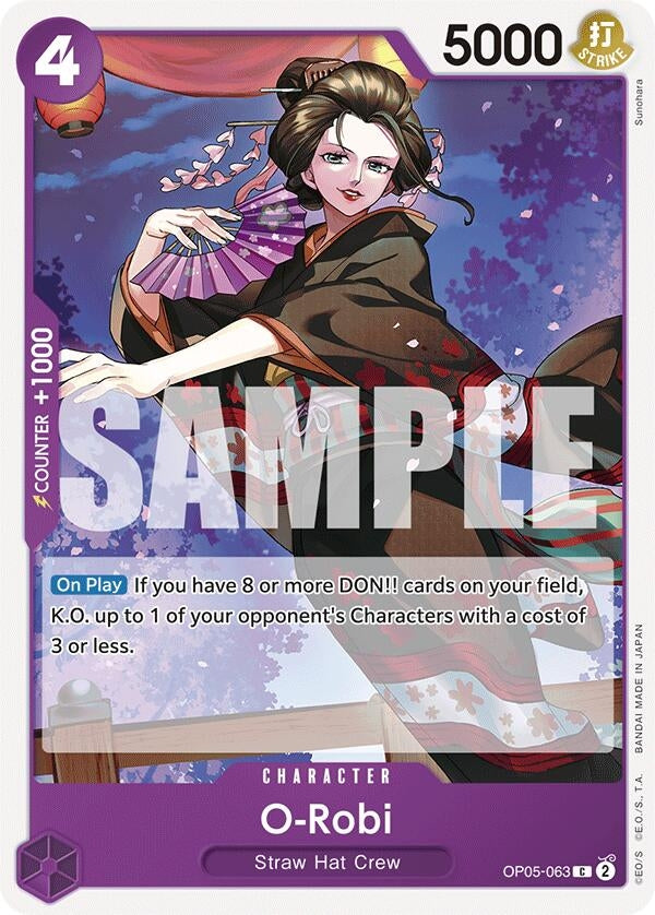 Image for O-Robi (OP05-063) (Starter Deck 18: PURPLE Monkey.D.Luffy) (ST-18) - One Piece Card Game