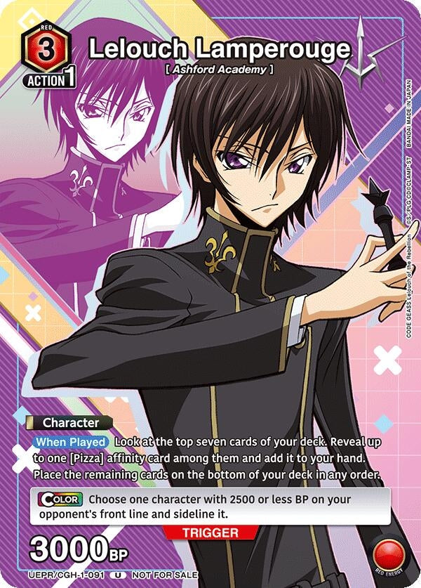 Image for Lelouch Lamperouge (091) (UEPR/CGH-1-091) (Union Arena Promotion Cards) (UEPR) - Union Arena