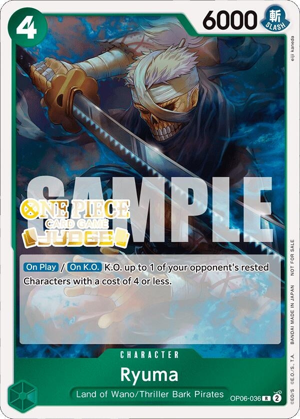 Image for Ryuma (Judge Pack Vol. 4) (OP06-036) (One Piece Promotion Cards) (OP-PR) - One Piece Card Game