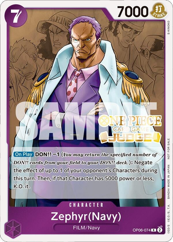 Image for Zephyr (Navy) (Judge Pack Vol. 4) (OP06-074) (One Piece Promotion Cards) (OP-PR) - One Piece Card Game