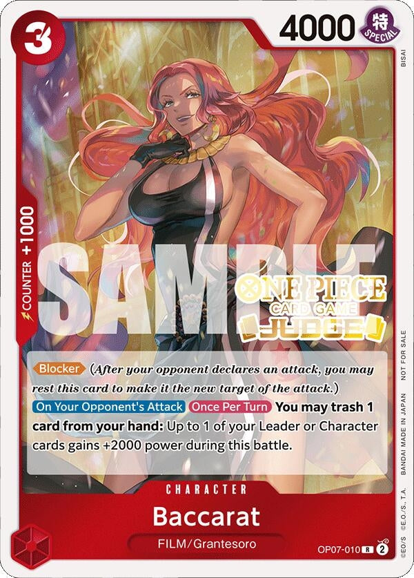 Image for Baccarat (Judge Pack Vol. 4) (OP07-010) (One Piece Promotion Cards) (OP-PR) - One Piece Card Game