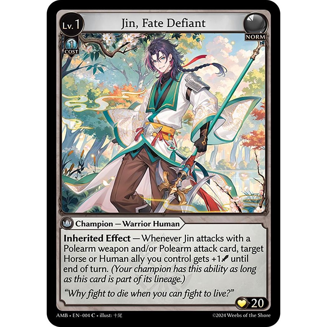 Image for Jin, Fate Defiant (004) (Mortal Ambition) - Grand Archive TCG