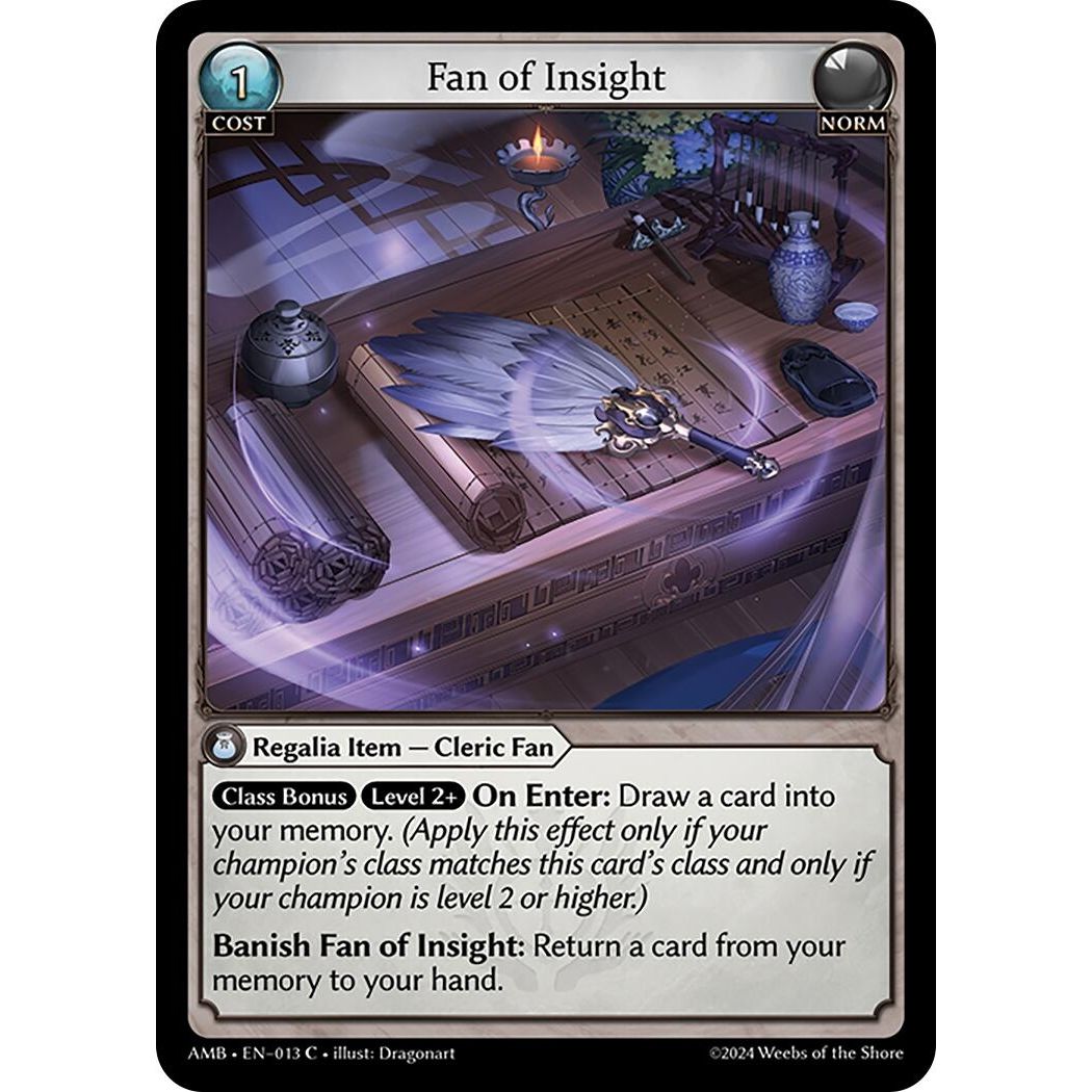 Image for Fan of Insight (013) (Mortal Ambition) - Grand Archive TCG