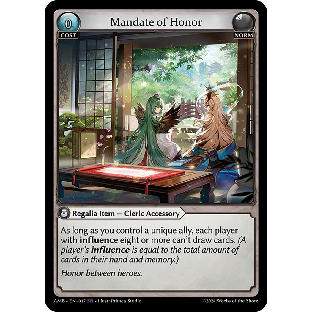 Image for Mandate of Honor (017) (Mortal Ambition) - Grand Archive TCG