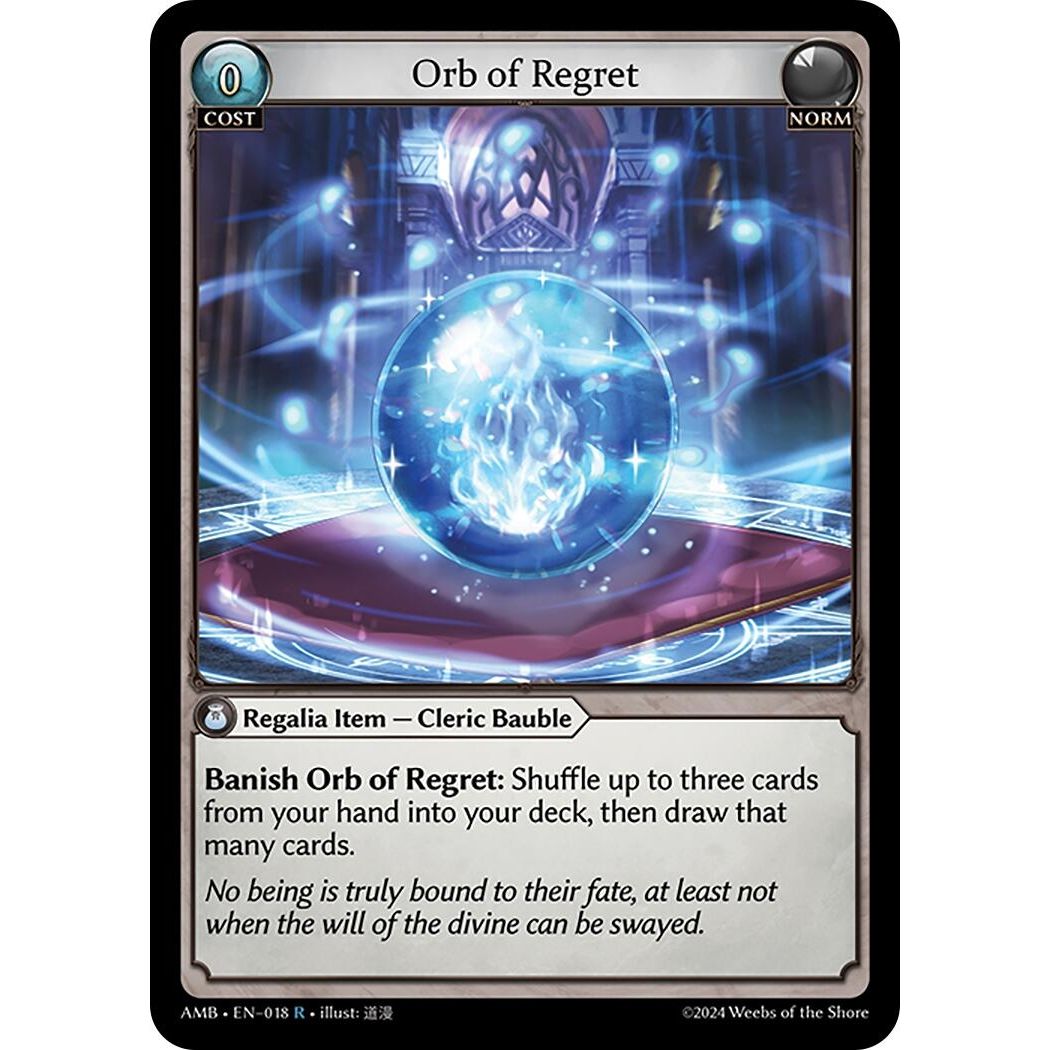 Image for Orb of Regret (018) (Mortal Ambition) - Grand Archive TCG