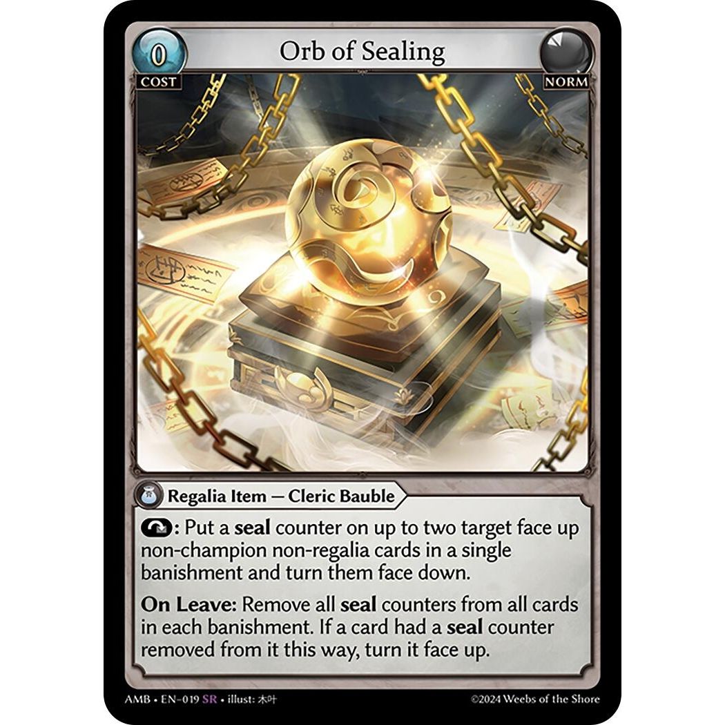 Image for Orb of Sealing (019) (Mortal Ambition) - Grand Archive TCG