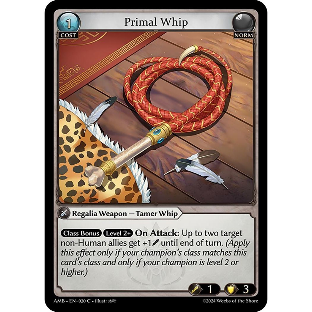 Image for Primal Whip (020) (Mortal Ambition) - Grand Archive TCG