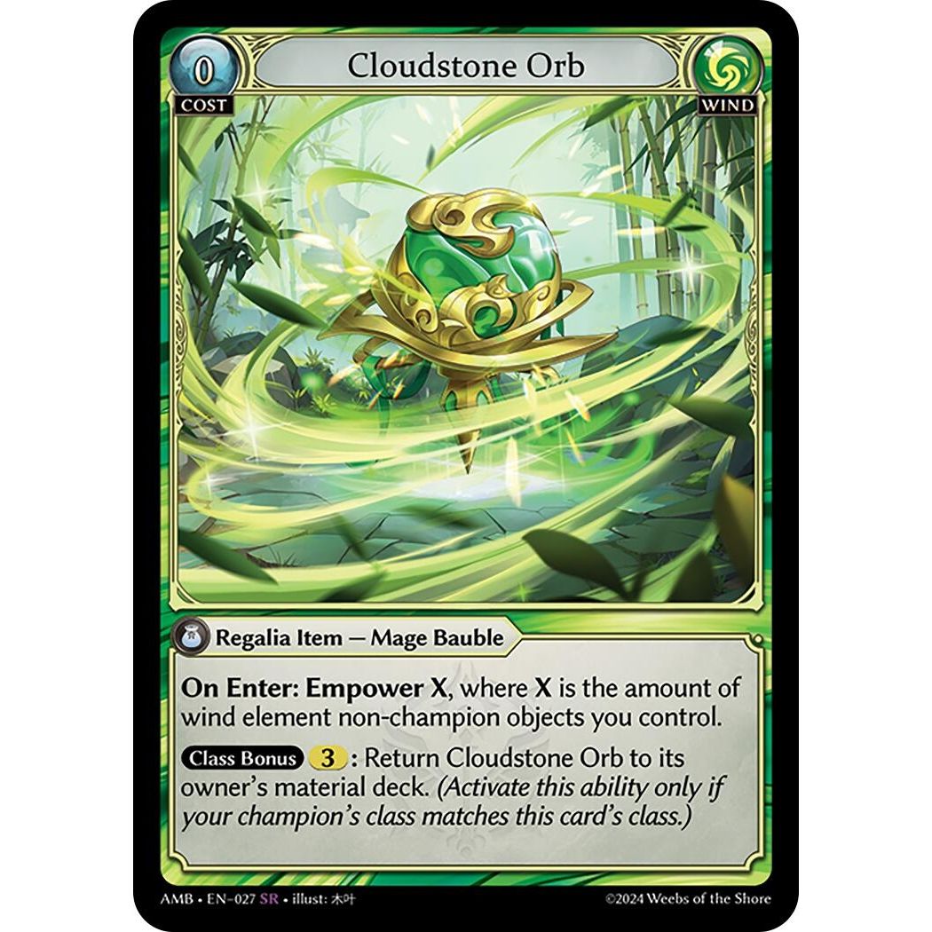 Image for Cloudstone Orb (027) (Mortal Ambition) - Grand Archive TCG