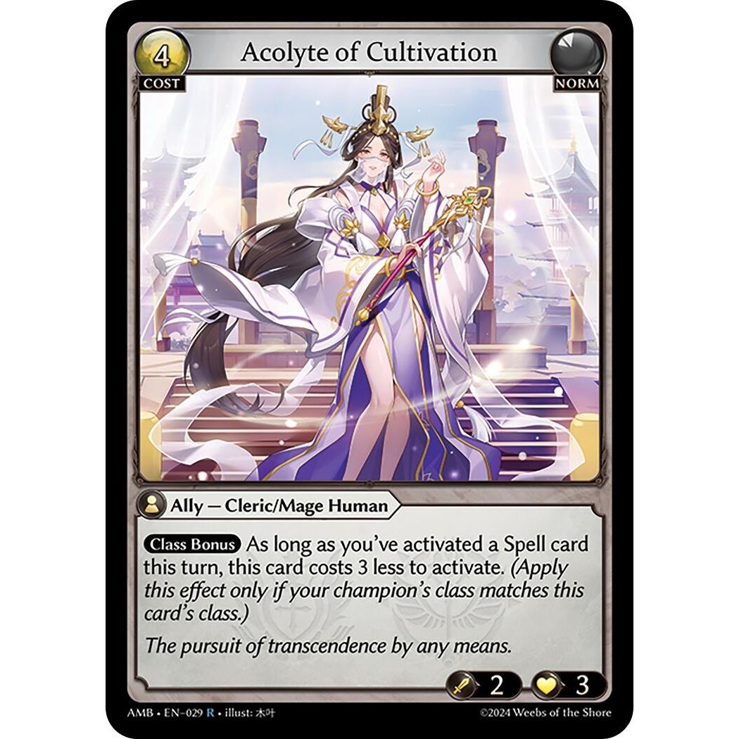 Image for Acolyte of Cultivation (029) (Mortal Ambition) - Grand Archive TCG