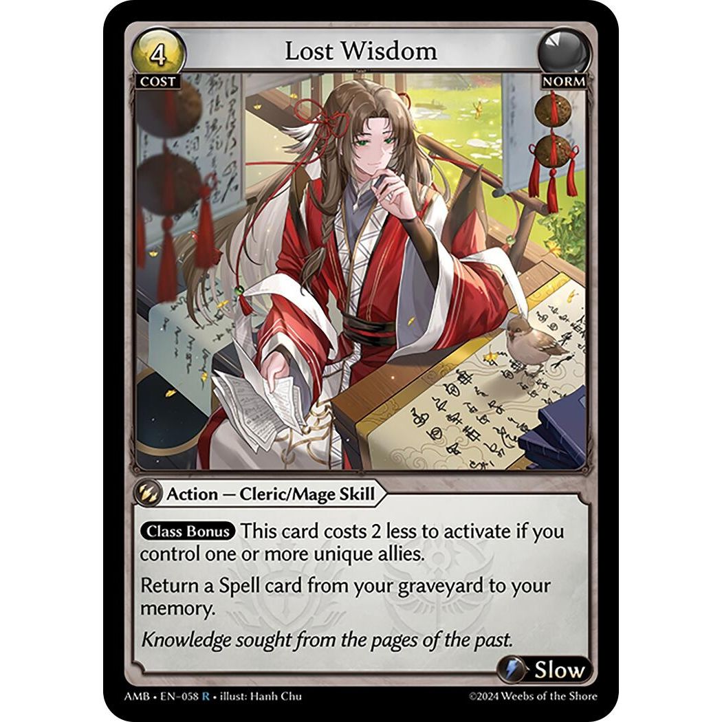 Image for Lost Wisdom (058) (Mortal Ambition) - Grand Archive TCG