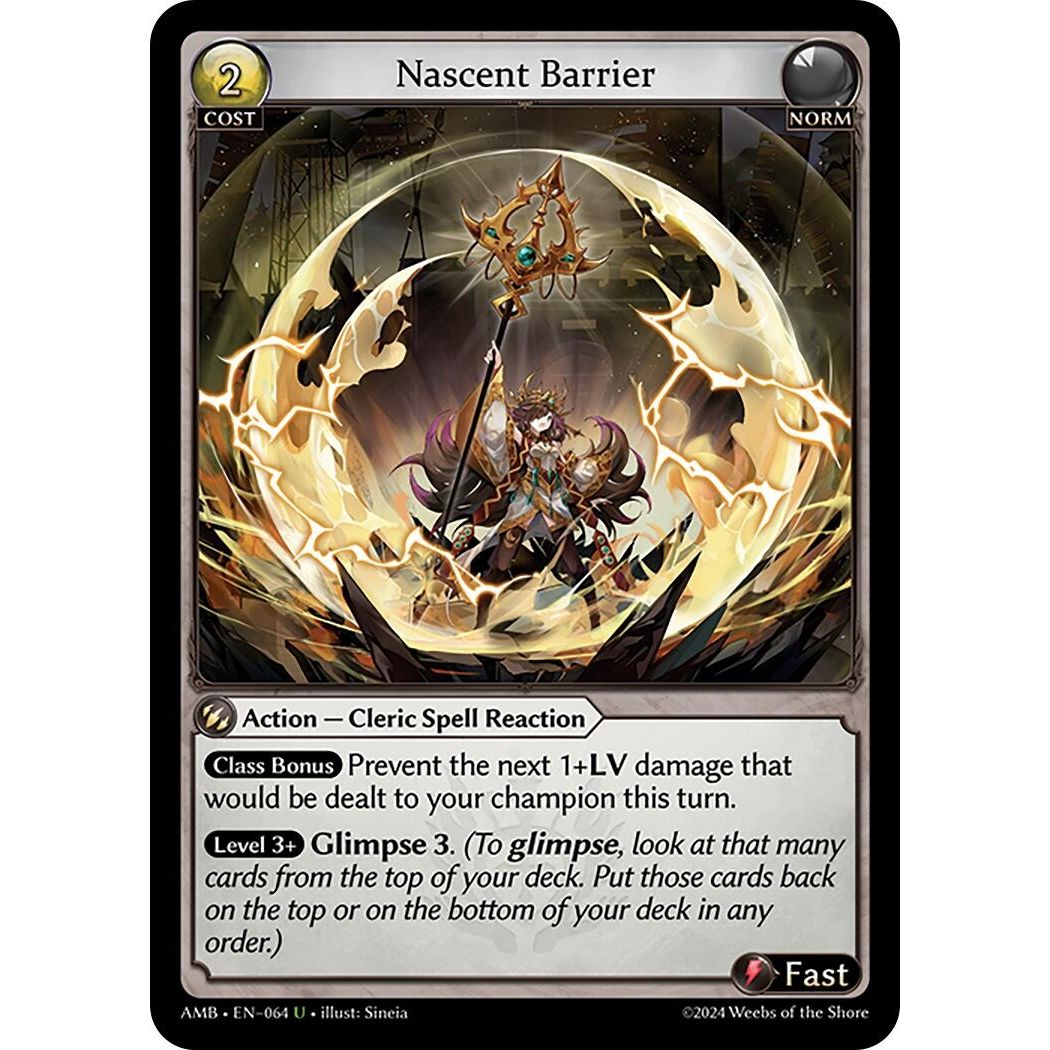 Image for Nascent Barrier (064) (Mortal Ambition) - Grand Archive TCG