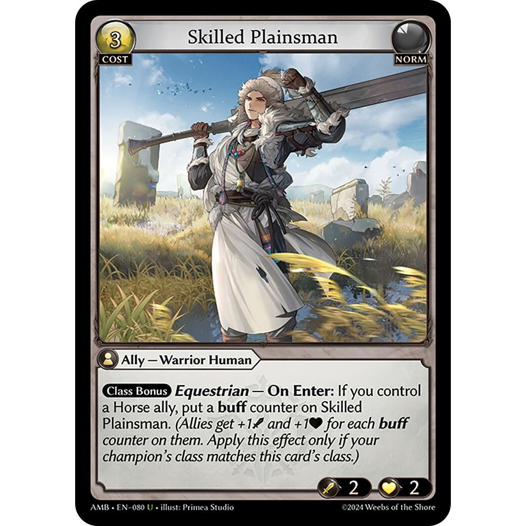 Image for Skilled Plainsman (080) (Mortal Ambition) - Grand Archive TCG