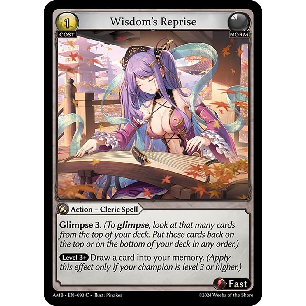 Image for Wisdom's Reprise (093) (Mortal Ambition) - Grand Archive TCG