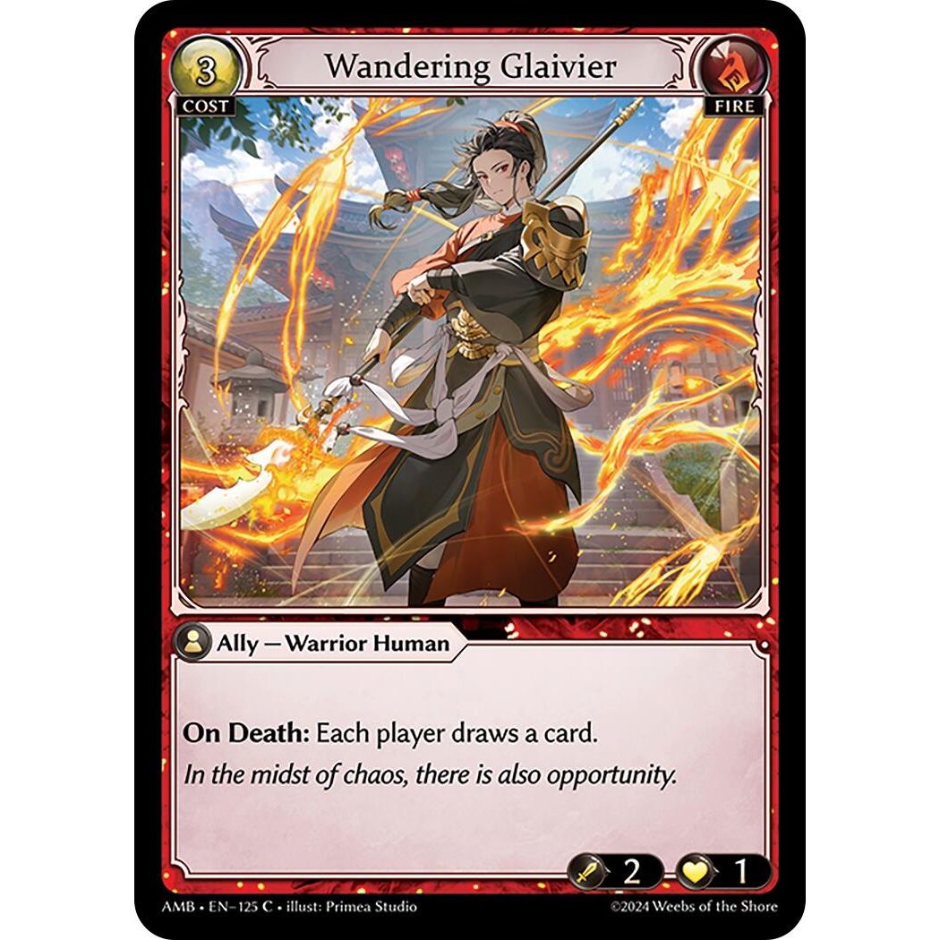 Image for Wandering Glaivier (125) (Mortal Ambition) - Grand Archive TCG