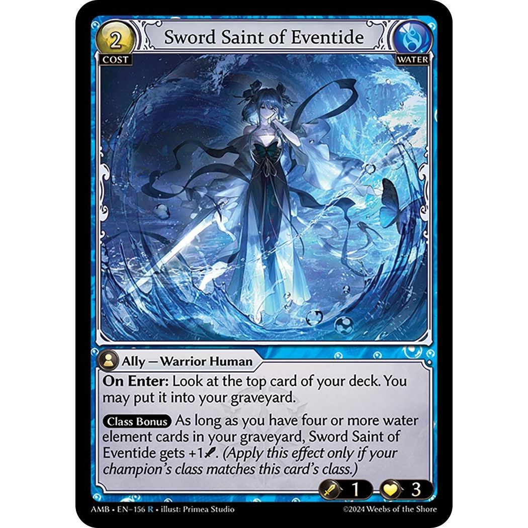 Image for Sword Saint of Eventide (156) (Mortal Ambition) - Grand Archive TCG