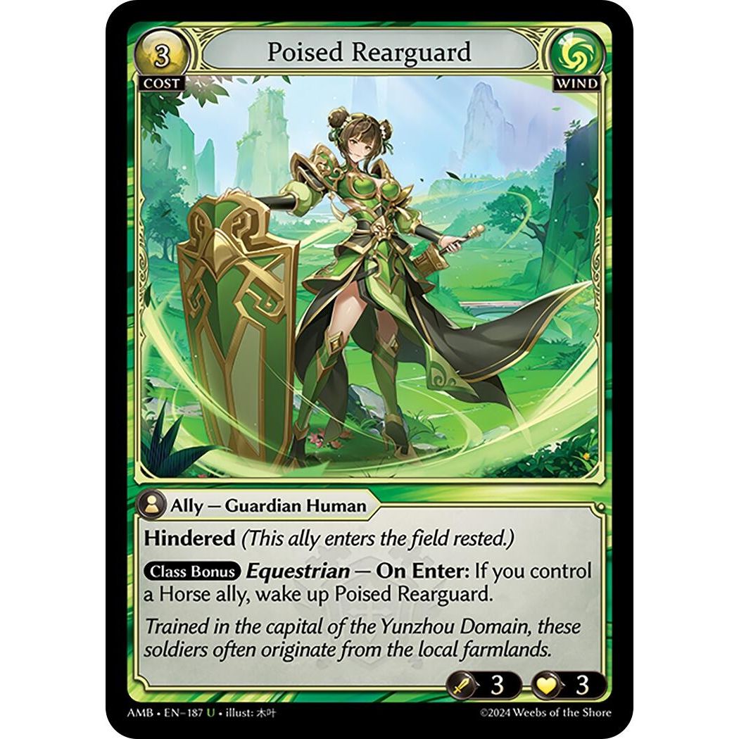 Image for Poised Rearguard (187) (Mortal Ambition) - Grand Archive TCG