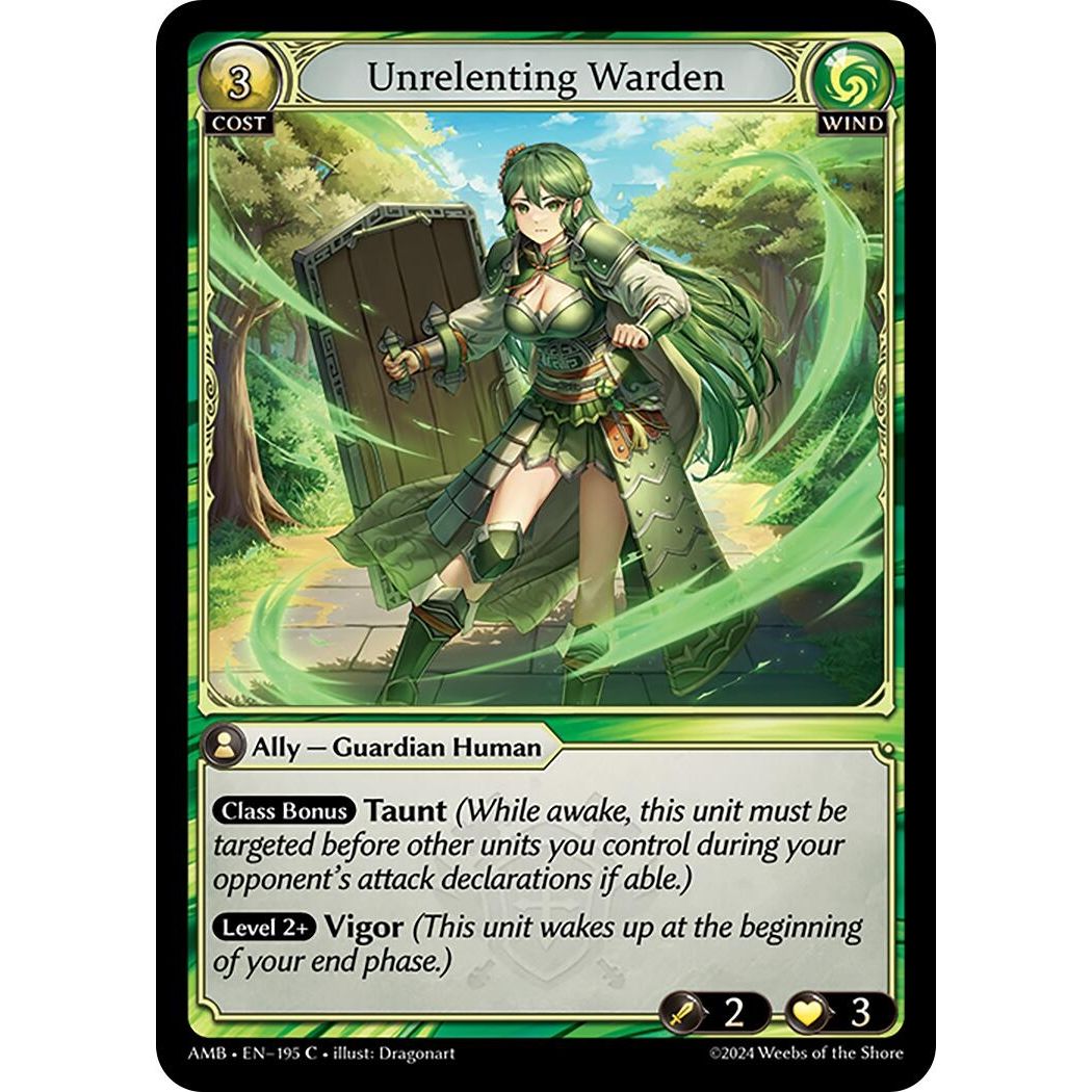 Image for Unrelenting Warden (195) (Mortal Ambition) - Grand Archive TCG