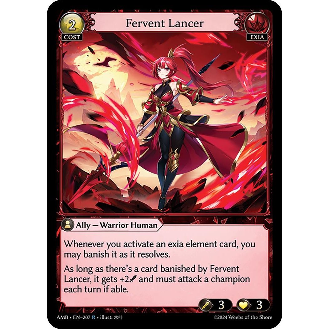 Image for Fervent Lancer (207) (Mortal Ambition) - Grand Archive TCG