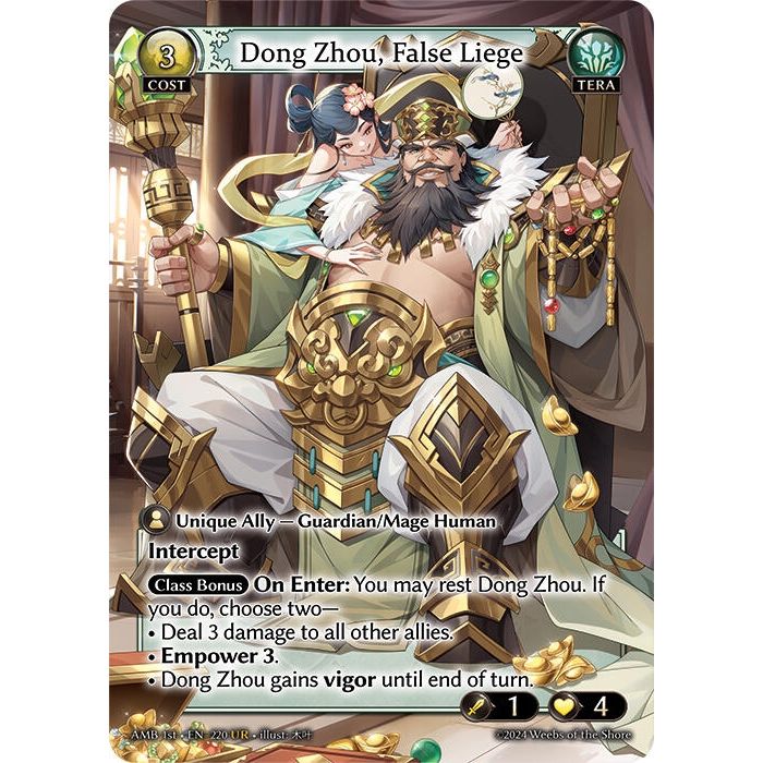 Image for Dong Zhou, False Liege (220) (Mortal Ambition) - Grand Archive TCG