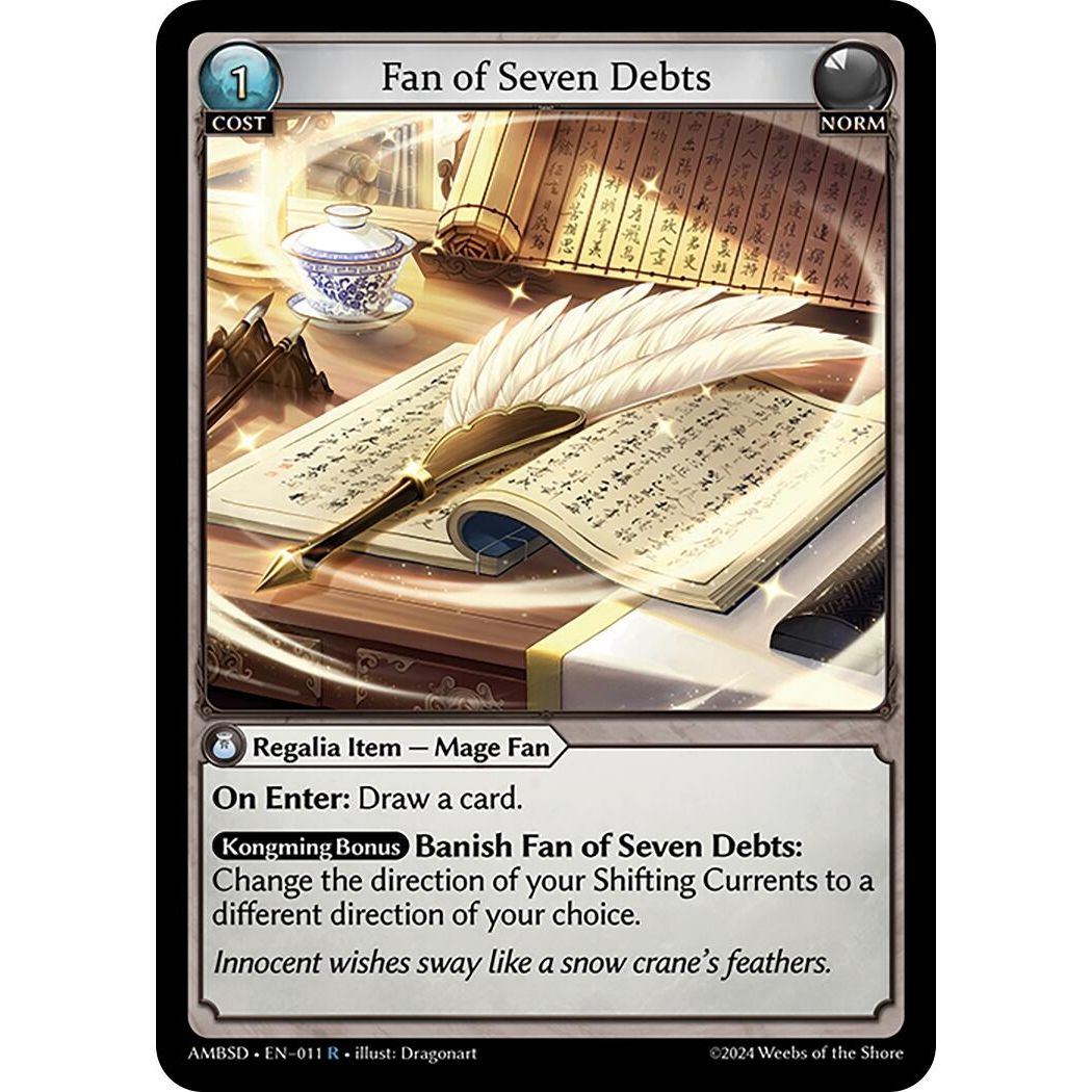 Image for Fan of Seven Debts (011) (Mortal Ambition Starter Decks) - Grand Archive TCG