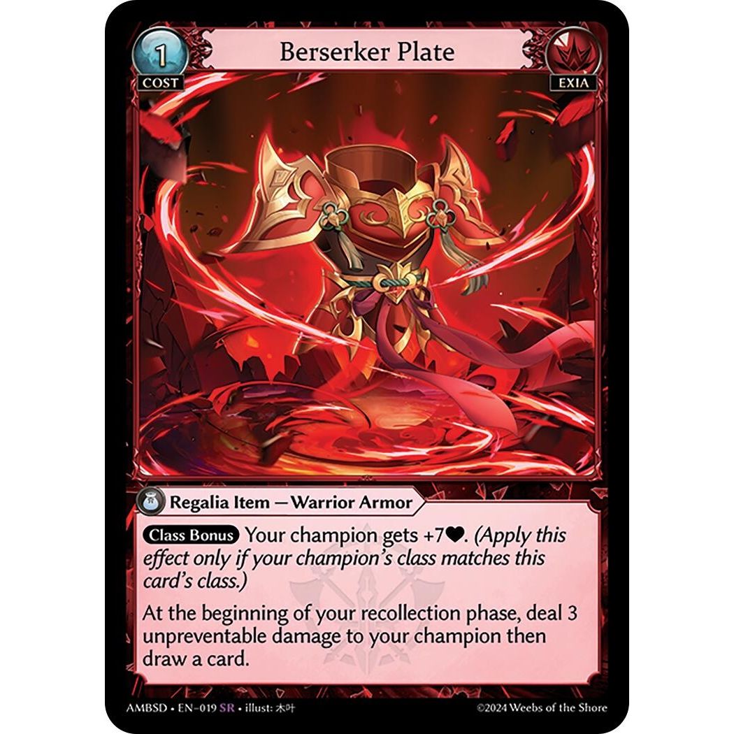Image for Berserker Plate (019) (Mortal Ambition Starter Decks) - Grand Archive TCG