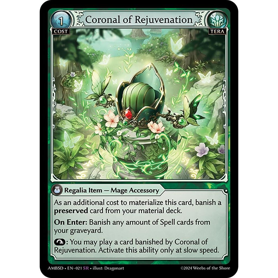 Image for Coronal of Rejuvenation (021) (Mortal Ambition Starter Decks) - Grand Archive TCG