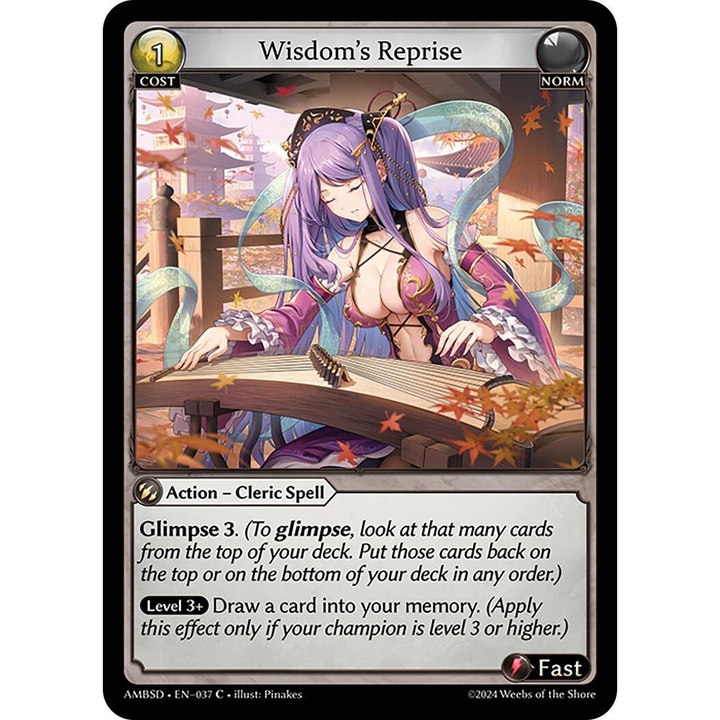 Image for Wisdom's Reprise (037) (Mortal Ambition Starter Decks) - Grand Archive TCG