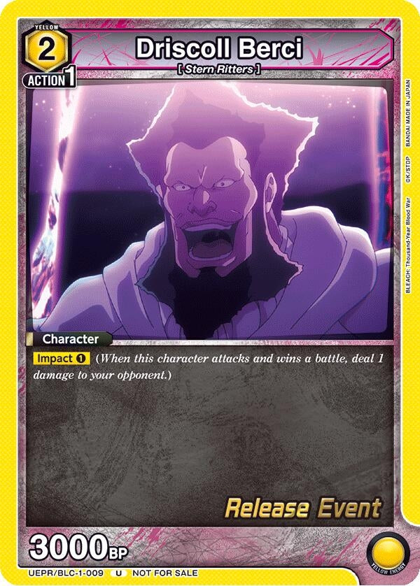 Image for Driscoll Berci (UEPR/BLC-1-009) (UE01BT: BLEACH: Thousand-Year Blood War Release Event Cards) (UE01BT_RE) - Union Arena