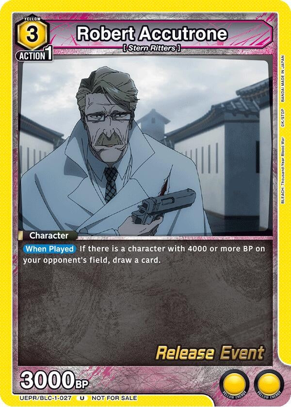 Image for Robert Accutrone (UEPR/BLC-1-027) (UE01BT: BLEACH: Thousand-Year Blood War Release Event Cards) (UE01BT_RE) - Union Arena