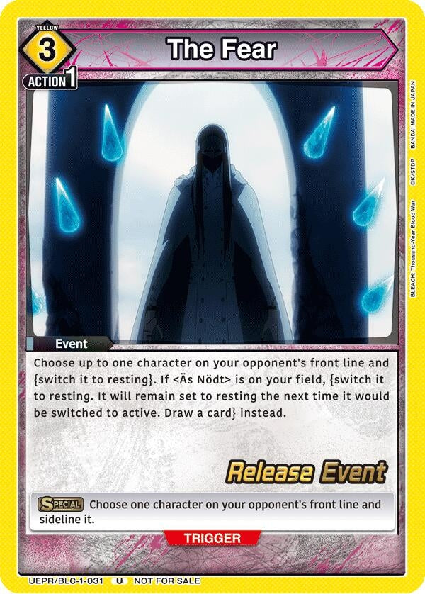 Image for The Fear (UEPR/BLC-1-031) (UE01BT: BLEACH: Thousand-Year Blood War Release Event Cards) (UE01BT_RE) - Union Arena