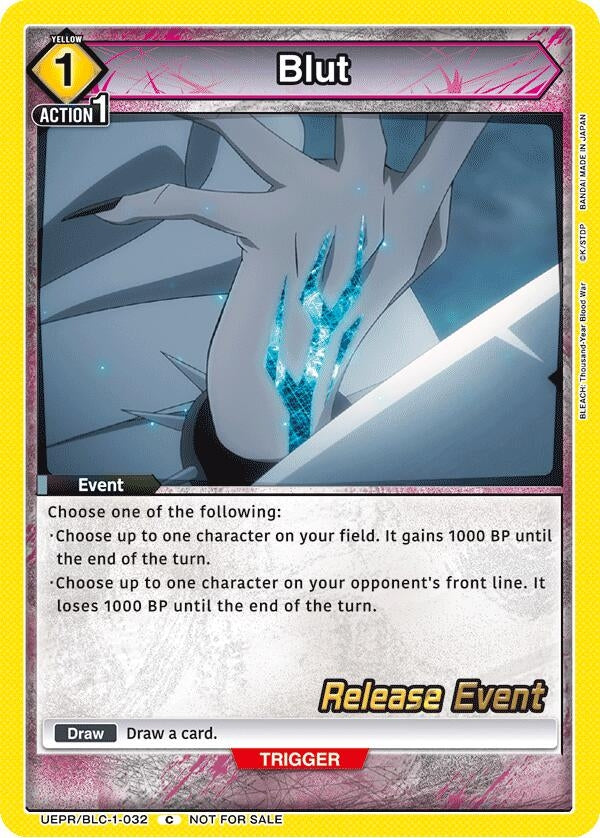 Image for Blut (UEPR/BLC-1-032) (UE01BT: BLEACH: Thousand-Year Blood War Release Event Cards) (UE01BT_RE) - Union Arena