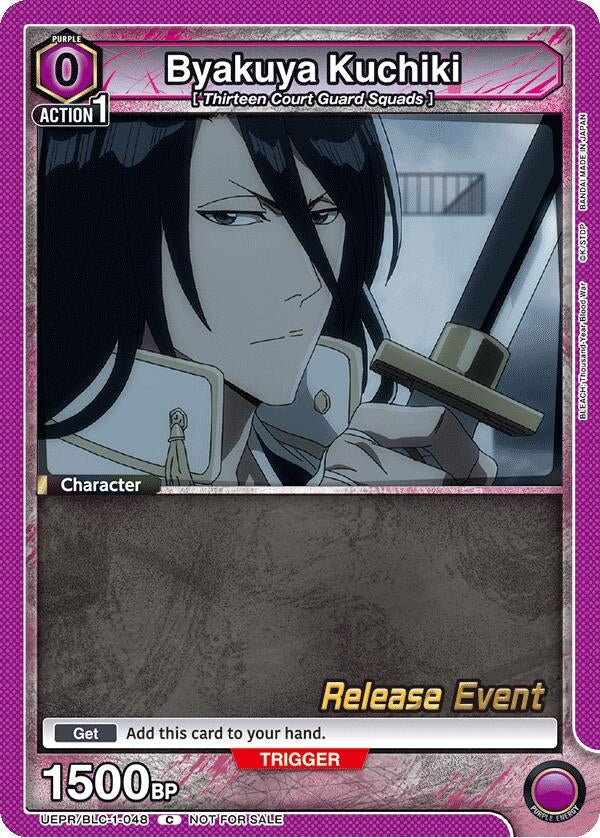 Image for Byakuya Kuchiki (048) (UEPR/BLC-1-048) (UE01BT: BLEACH: Thousand-Year Blood War Release Event Cards) (UE01BT_RE) - Union Arena
