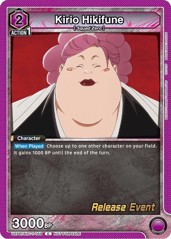 Image for Kirio Hikifune (UEPR/BLC-1-059) (UE01BT: BLEACH: Thousand-Year Blood War Release Event Cards) (UE01BT_RE) - Union Arena