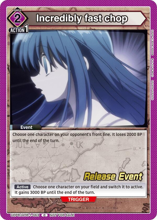 Image for Incredibly fast chop (UEPR/HTR-1-063) (UE02BT: HUNTER X HUNTER Release Event Cards) (UE02BT_RE) - Union Arena
