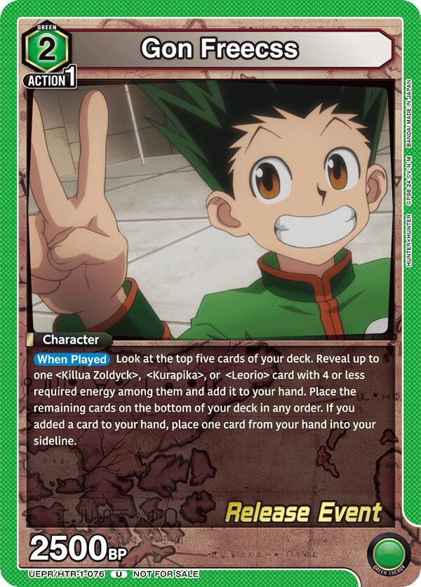 Image for Gon Freecss (076) (UEPR/HTR-1-076) (UE02BT: HUNTER X HUNTER Release Event Cards) (UE02BT_RE) - Union Arena