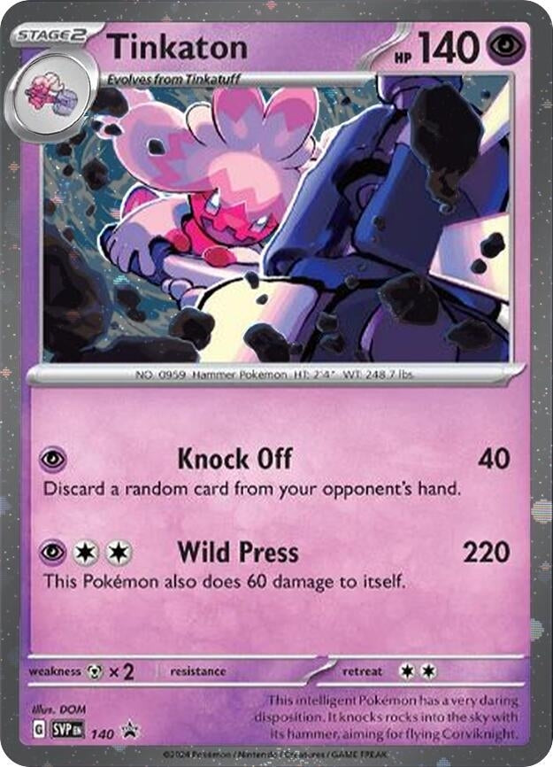 Image for Tinkaton - 140 (Cosmo Holo) (140) (SV: Scarlet & Violet Promo Cards) (SVP) - Pokemon