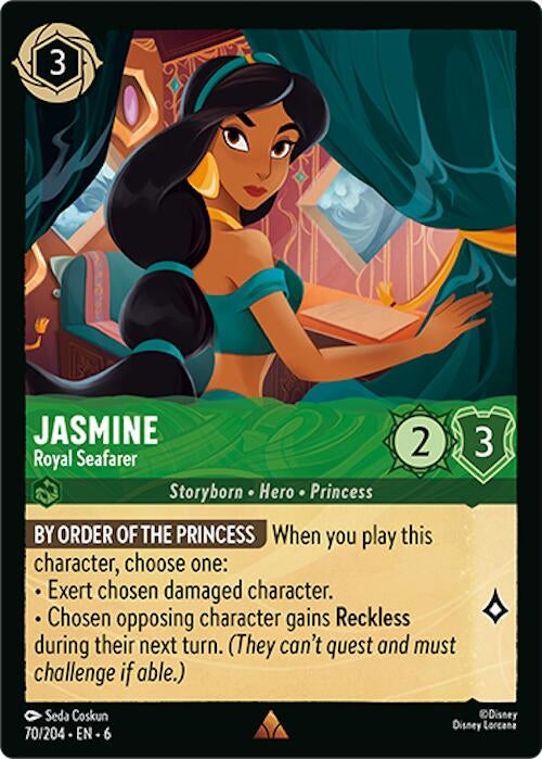 Image for Jasmine - Royal Seafarer (70/204) (Azurite Sea) (6) - Disney Lorcana