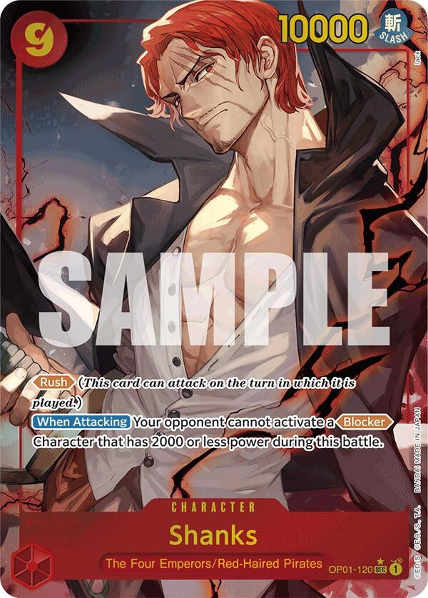 Image for Shanks (OP01-120) (Alternate Art) (OP01-120) (Premium Booster -The Best-) (PRB-01) - One Piece Card Game