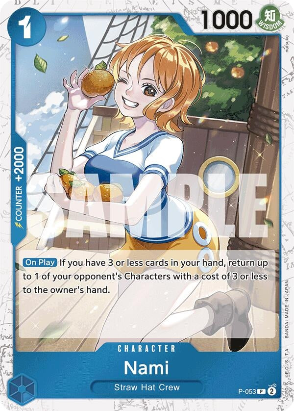 Image for Nami (P-053) (Jolly Roger Foil) (P-053) (Premium Booster -The Best-) (PRB-01) - One Piece Card Game