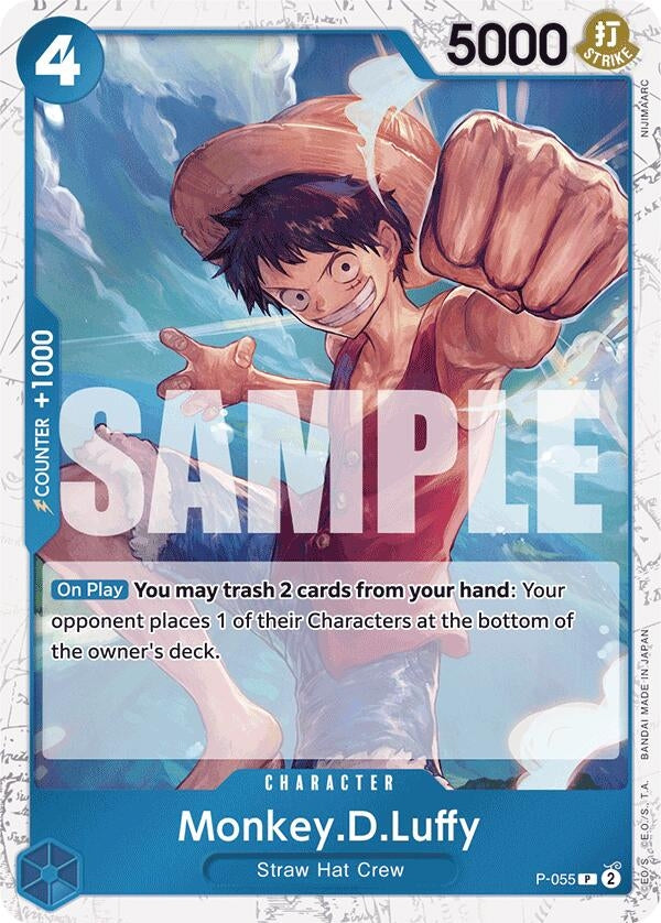 Image for Monkey.D.Luffy (P-055) (Jolly Roger Foil) (P-055) (Premium Booster -The Best-) (PRB-01) - One Piece Card Game