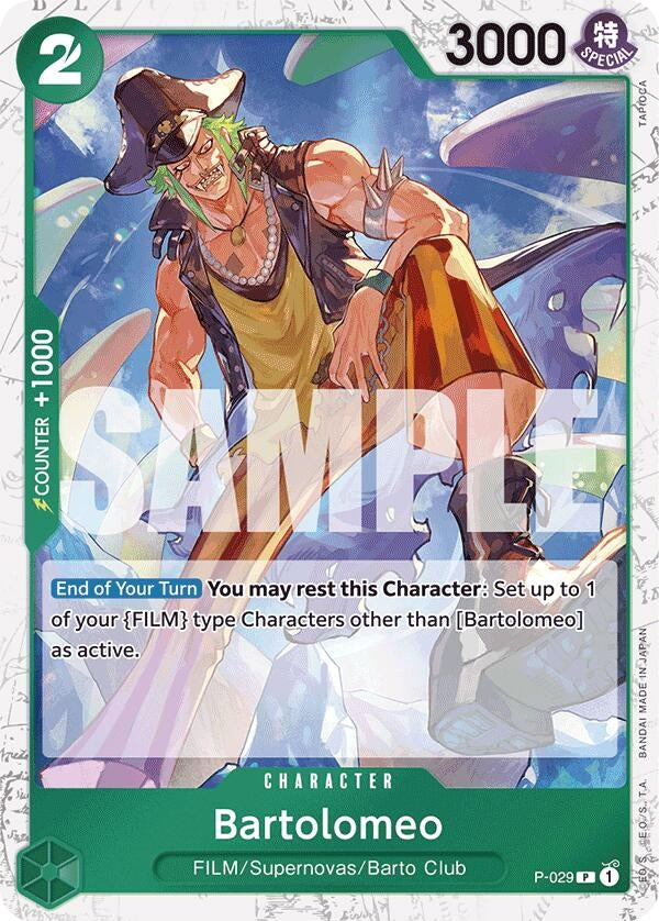 Image for Bartolomeo (P-029) (Jolly Roger Foil) (P-029) (Premium Booster -The Best-) (PRB-01) - One Piece Card Game