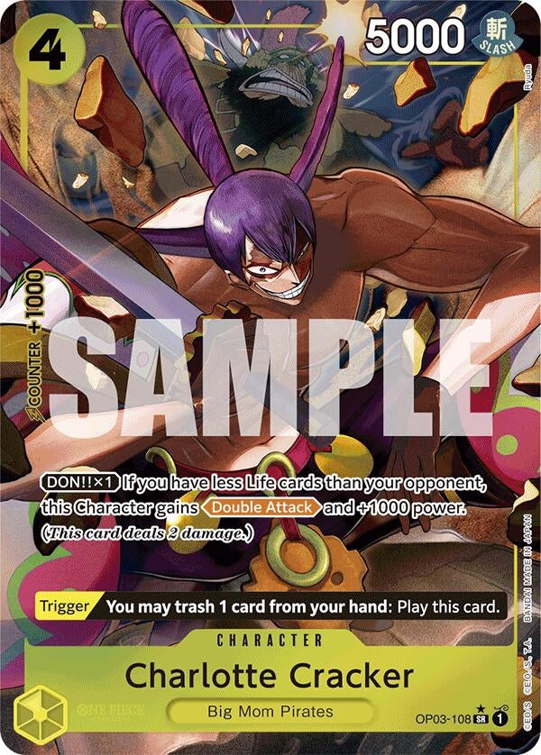 Image for Charlotte Cracker (Alternate Art) (OP03-108) (Premium Booster -The Best-) (PRB-01) - One Piece Card Game