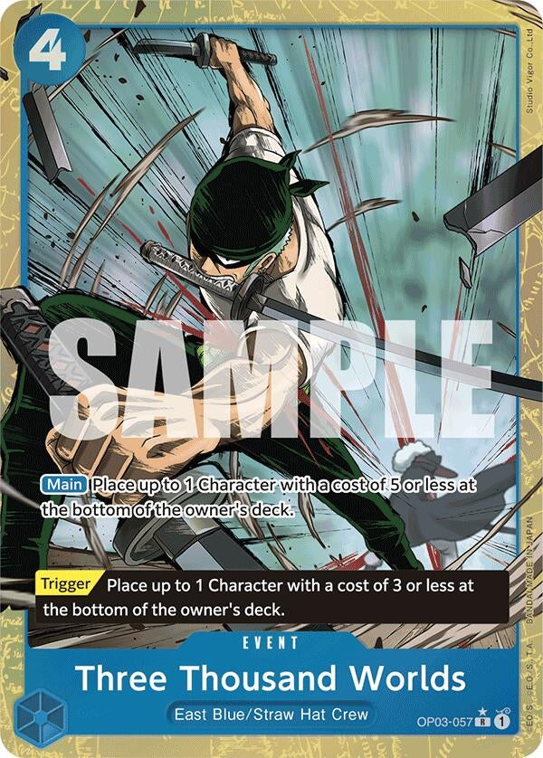 Image for Three Thousand Worlds (Alternate Art) (OP03-057) (Premium Booster -The Best-) (PRB-01) - One Piece Card Game