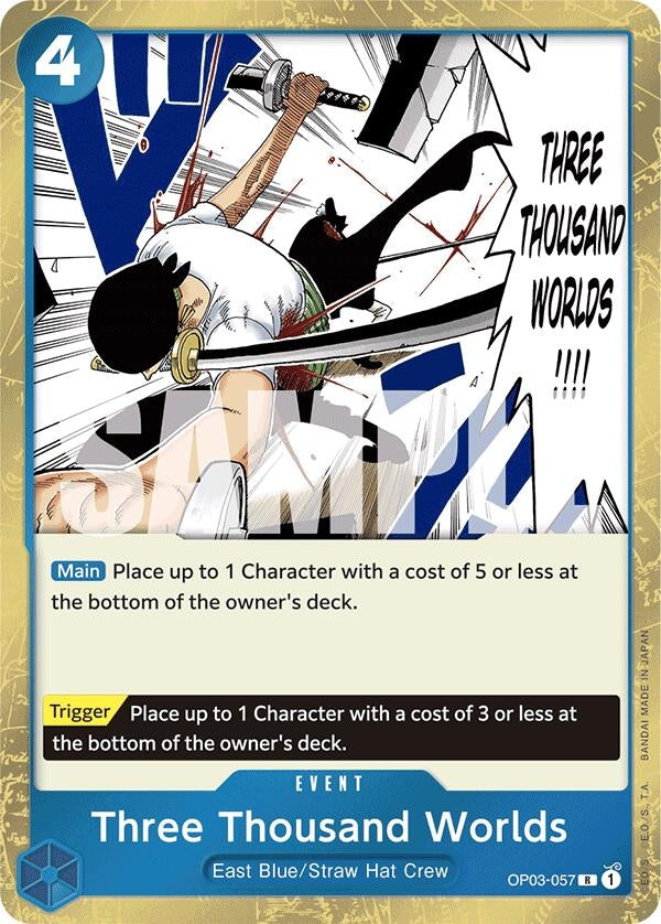 Image for Three Thousand Worlds (Jolly Roger Foil) (OP03-057) (Premium Booster -The Best-) (PRB-01) - One Piece Card Game