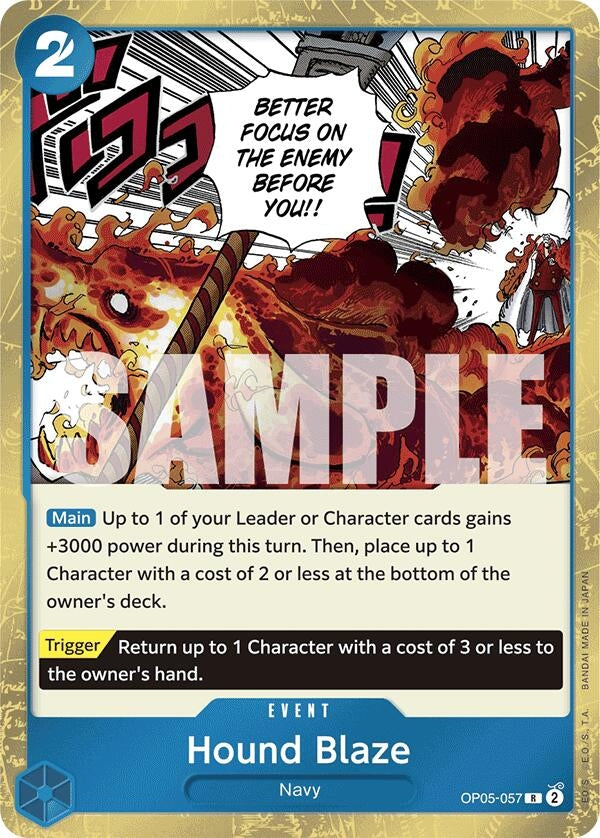 Image for Hound Blaze (Jolly Roger Foil) (OP05-057) (Premium Booster -The Best-) (PRB-01) - One Piece Card Game